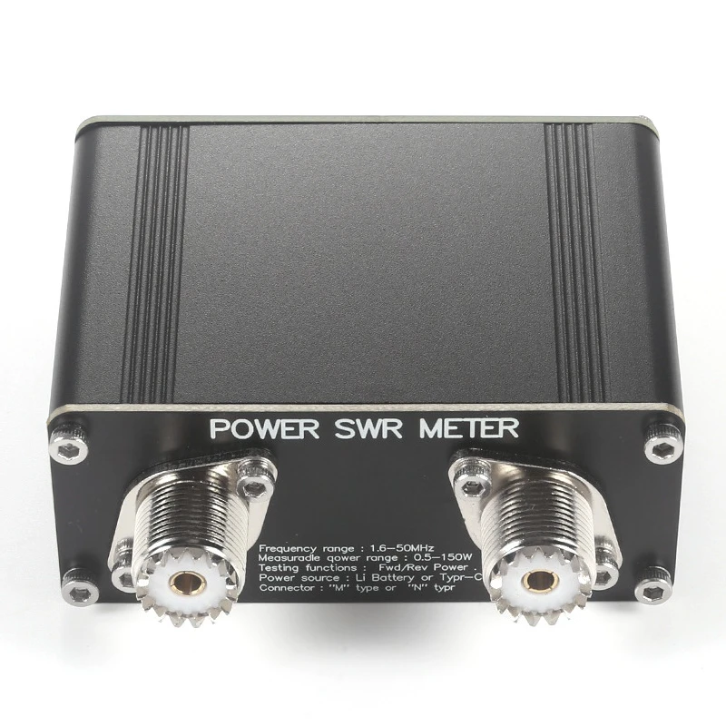 1.6–50MHz 150W HF Shortwave SWR Power Meter, Digital Display Standing Wave Meter for Ham Radio Transceiver