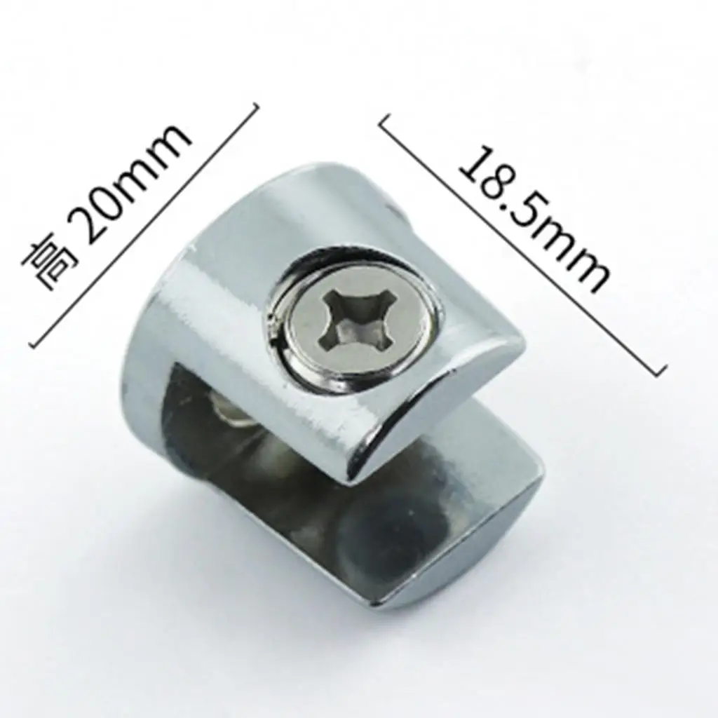 2개 원통형 조절식 유리 클램프 선반 지지대 - C