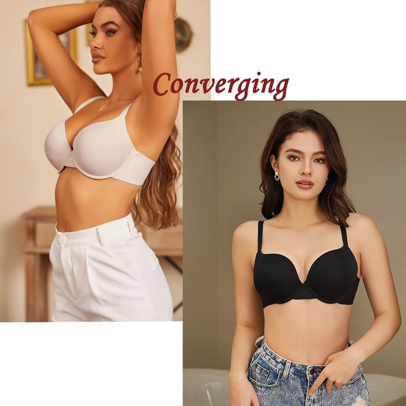 1Pcs Deep Cup Brassiere Adjustable Fat Mm Bra Large Size No Underwire Comfortable Bra Sexy Breathable Gathered Women's Underwear