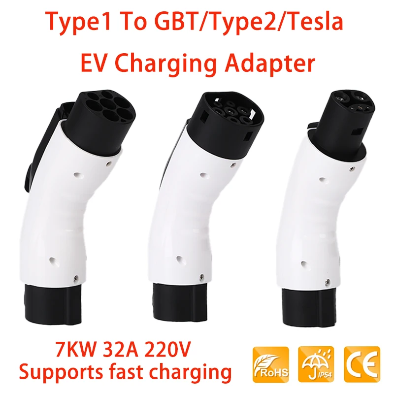 

Адаптер типа 1 J1772 на GBT/Type 2/Tesla для преобразования зарядки электромобиля, аксессуары для электромобилей