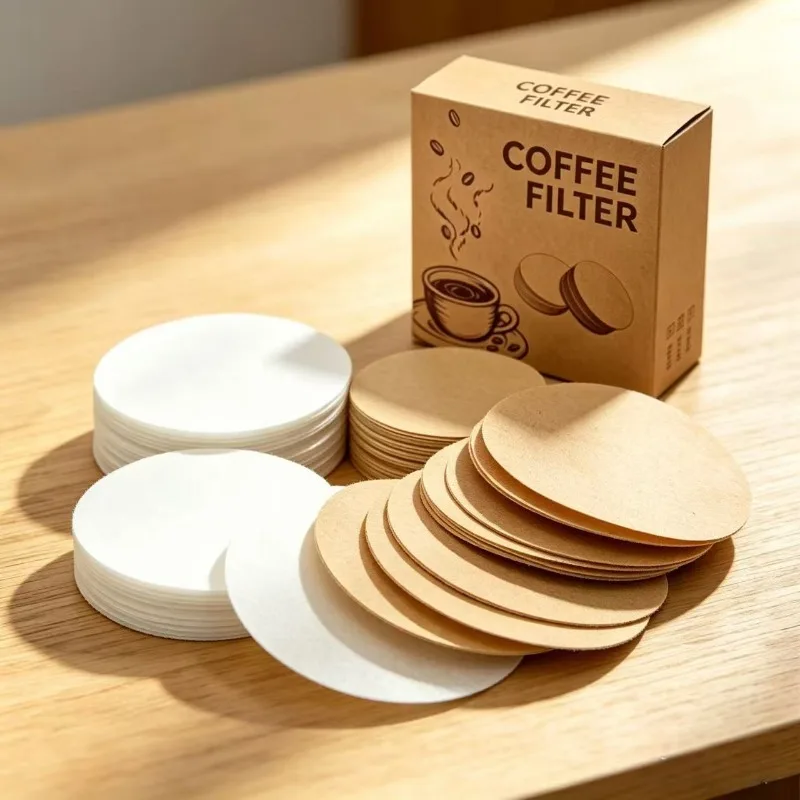 600 Count Unbleached Paper Filters,Round Disposable Coffee Filters Paper Micro-filters Coffee Makers for Brewing Tea and Coffee