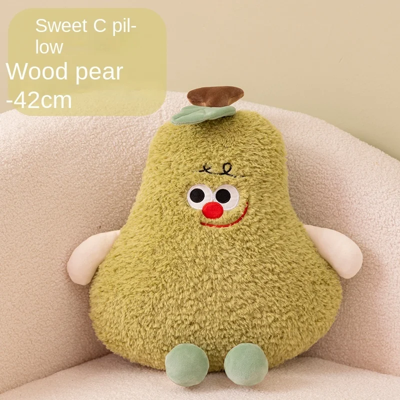 

Curled Plush plush Pillow Sad Pear Plush Pillow Happy Purple Pear Mischievous Pear Cushion as a Gift for Girls