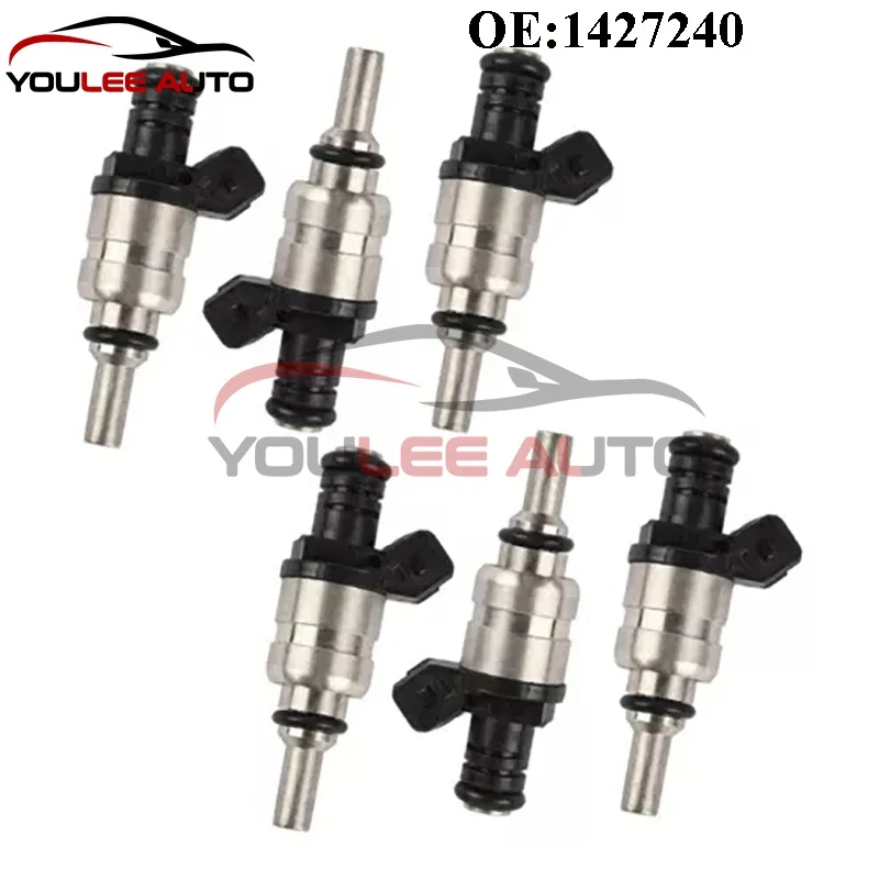 6PCS 1427240 1439800 13537546244 13641427240 Fuel Injectors For BMW 3 5 Series E46 E39 330i 330Ci 330xi 530i X3 X5 Z3 Z4 2.5L