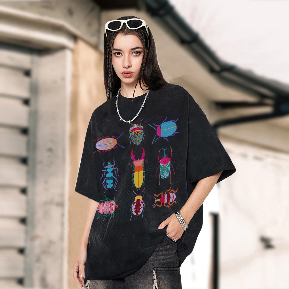 

Trendy Vintage Unisex Washed T-shirt 90s Vintage Oversize T-Shirt Retro Washed Stylish Tee