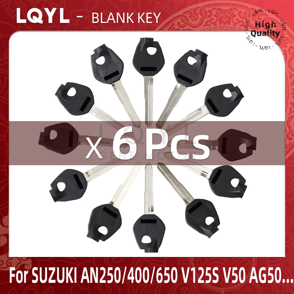 

60Pcs Black Key Replace Uncut Keys For SUZUKI Magnet Anti-theft lock AN250 AN400 AN650 Burgman Sj50 V125S G V50 AG50 60Single