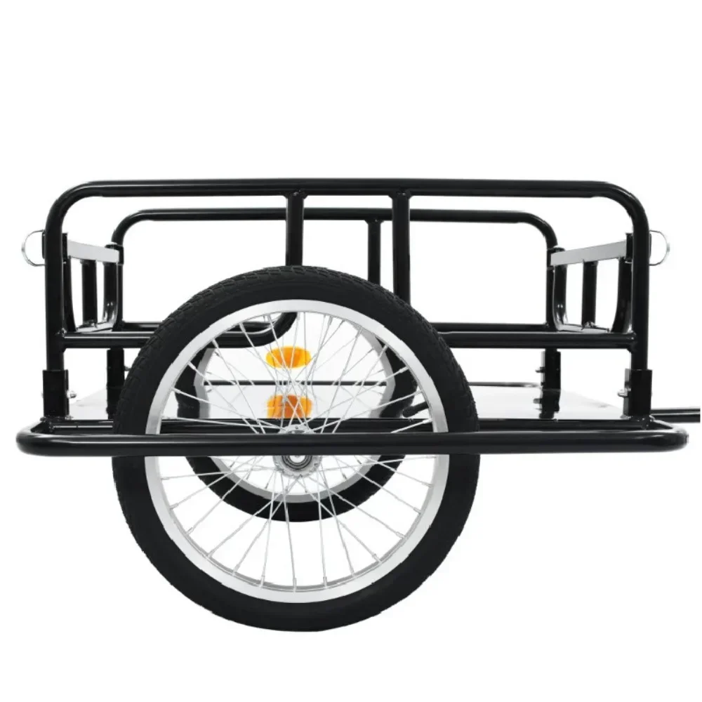 Foldable Cargo Bicycle Trailer Outdoor Riding Rear-mounted Cargo Bucket Bicycle Traction Tool Cart