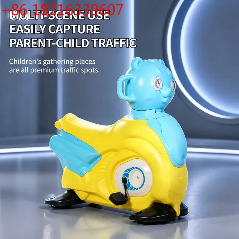Shared Bubble Car Electric Pedal Bubble Machine for Night Market Stall Scan Code Rental Amusement Ride Toy