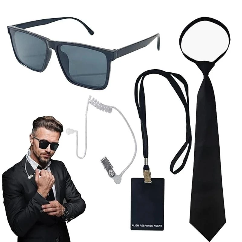 N1he Agent Agent Outfit Phụ kiện Halloween Secret Agent