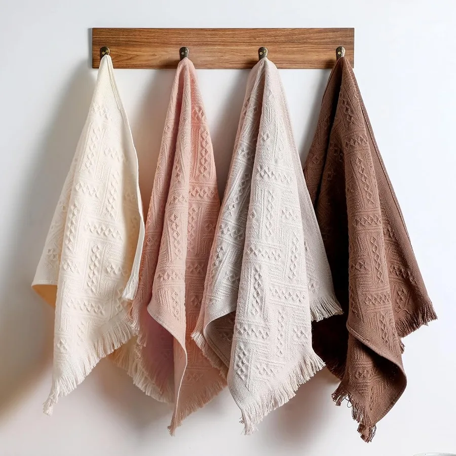 

4 Pack Boho Bathroom Hand Towel 14 x 30 Inch 100 Turkish Cotton Decorative Boho Kitchen Hand Towel Farmhouse Bathroom Decor Set