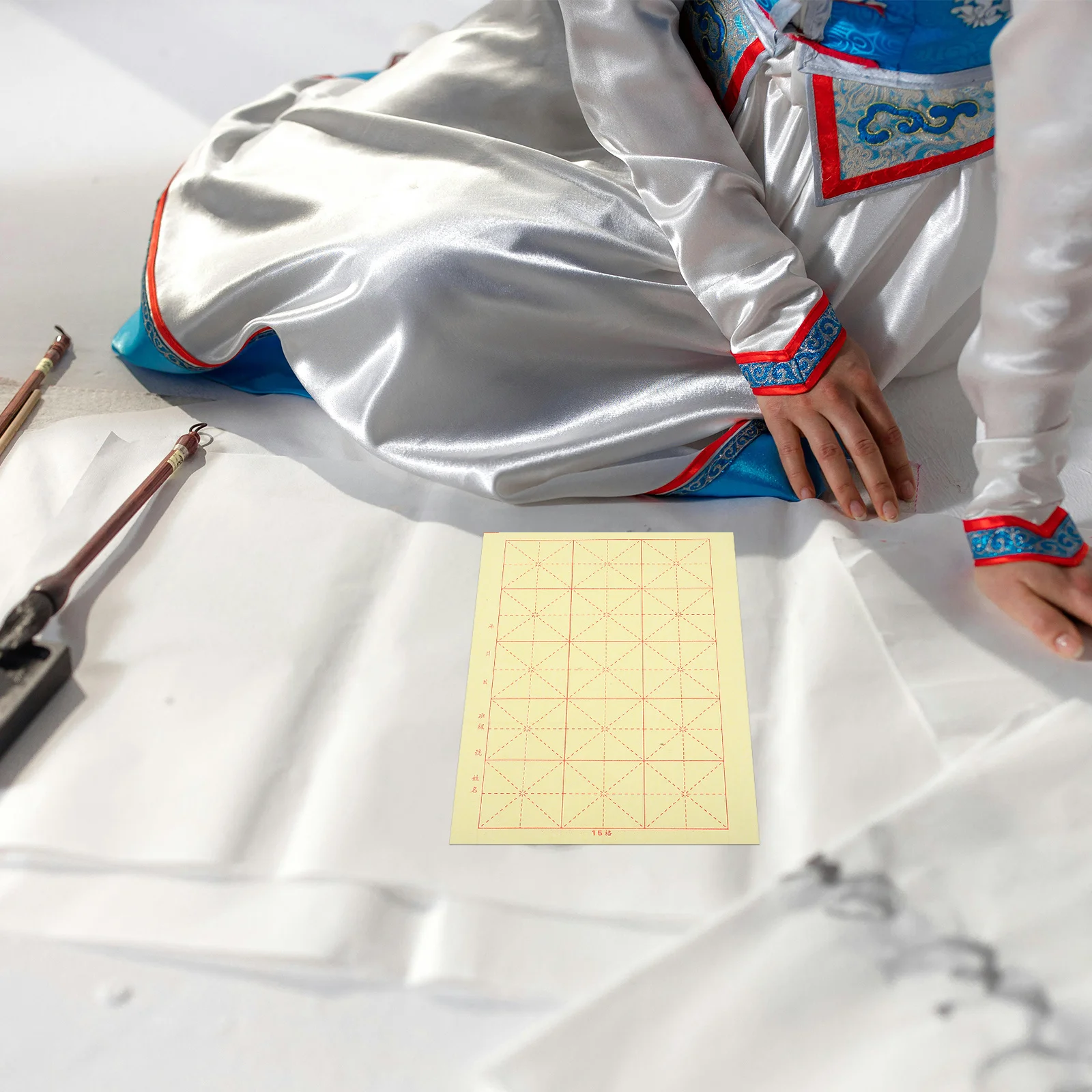 

200Pcs Chinese Character Practice Paper Xuan Sheets Grids for Extended Sessions Beginners Chinese Yellow Paper