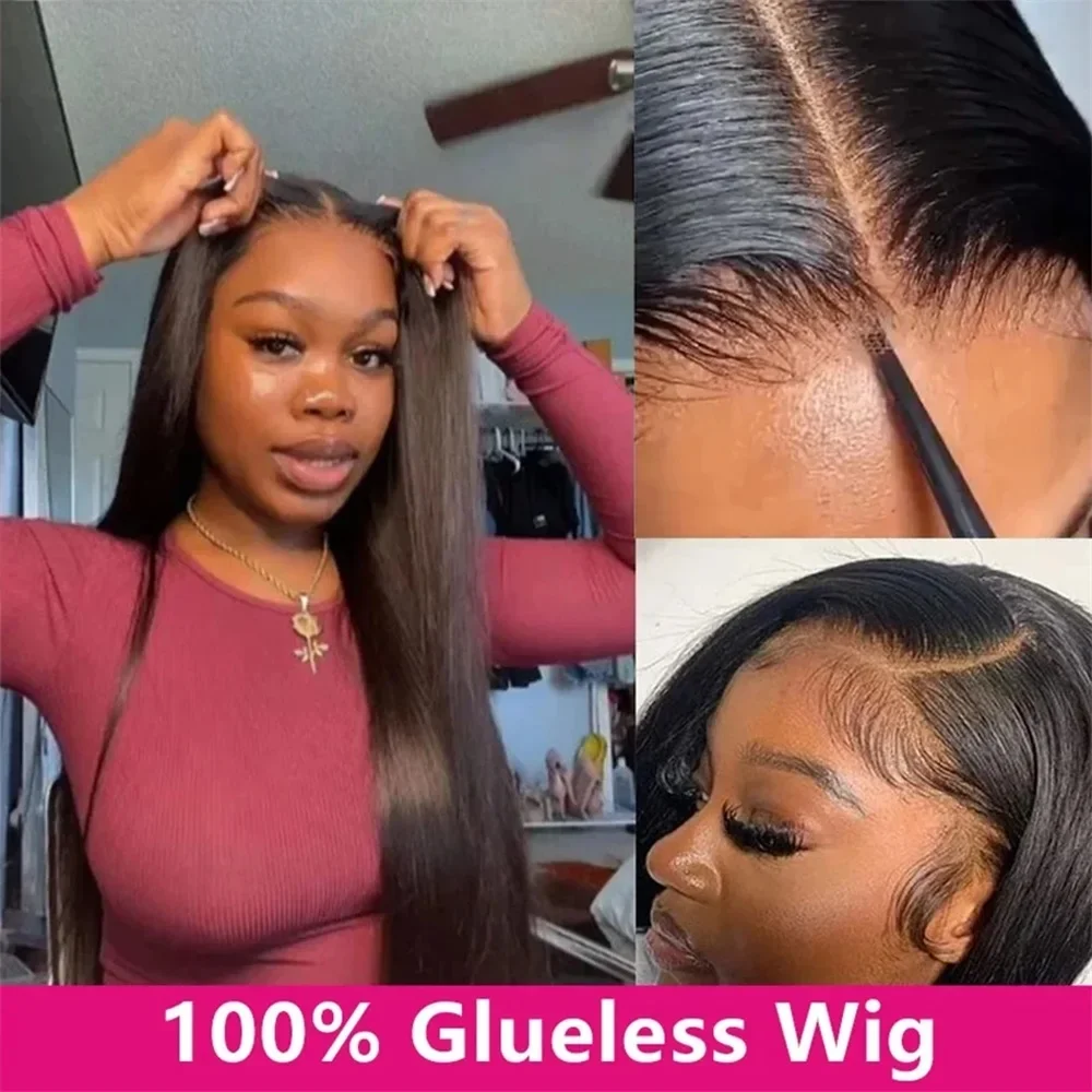 Straight Lace Front Human Hair Wig 13x4 13x6 5×5 6X4 Glueless HD Lace Closure Wig Pre Plucked Hairline Pre Cut Human Hair Wigs