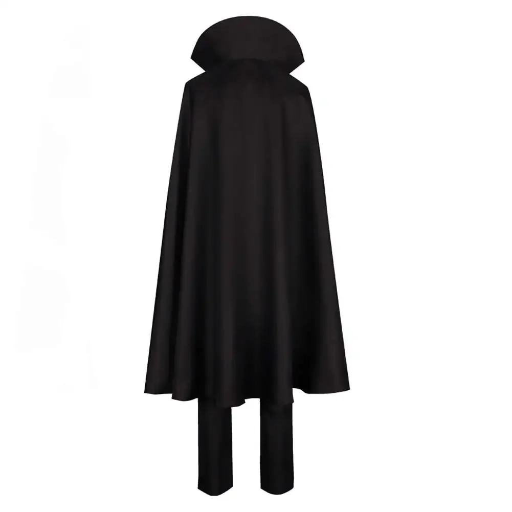 Vampire Cosplay Fantasy Stand Collar Shirt Black Cloak Horror Movie Costume Disguise Adult Men Cosplay Roleplay Fantasia Outfits