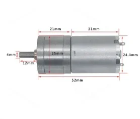 for 25GB370 Brushed DC Gear Motor Small Reduction Electric Micro Motor for Milk Shaker Shredder DIY Robot Toy High Torque Low