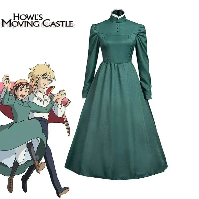 ملابس تنكرية على شكل قلعة متنقلة للسيدات من الرسوم المتحركة ملابس صوفي ملابس هارت تنانير طويلة مآزر ملابس الهالوين