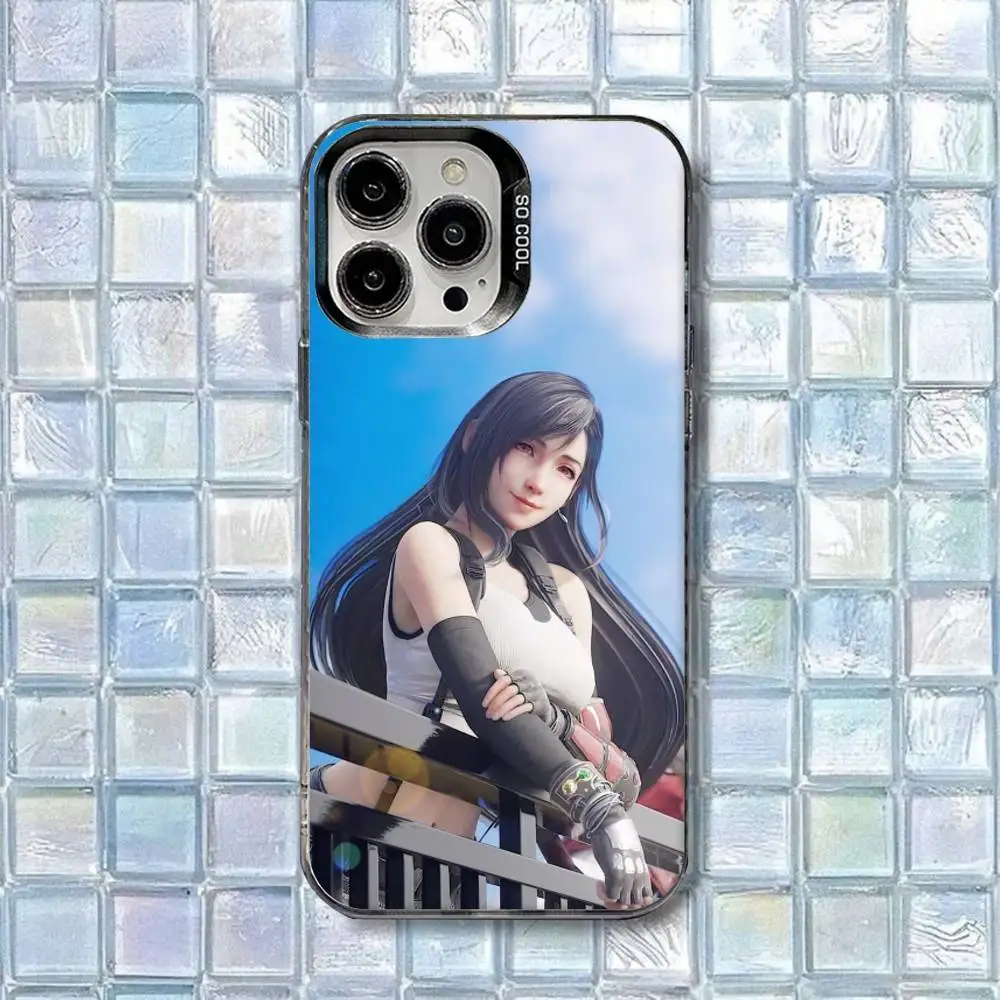 เคสโทรศัพท์ Final Fantasy 7 ทีฟา ล็อคฮาร์ต สำหรับ iPhone 16,15,14,13,12,11,8,7,Pro,Max,Plus,Mini,XS,SE ป้องกันแรงกระแทก ผิวด้าน