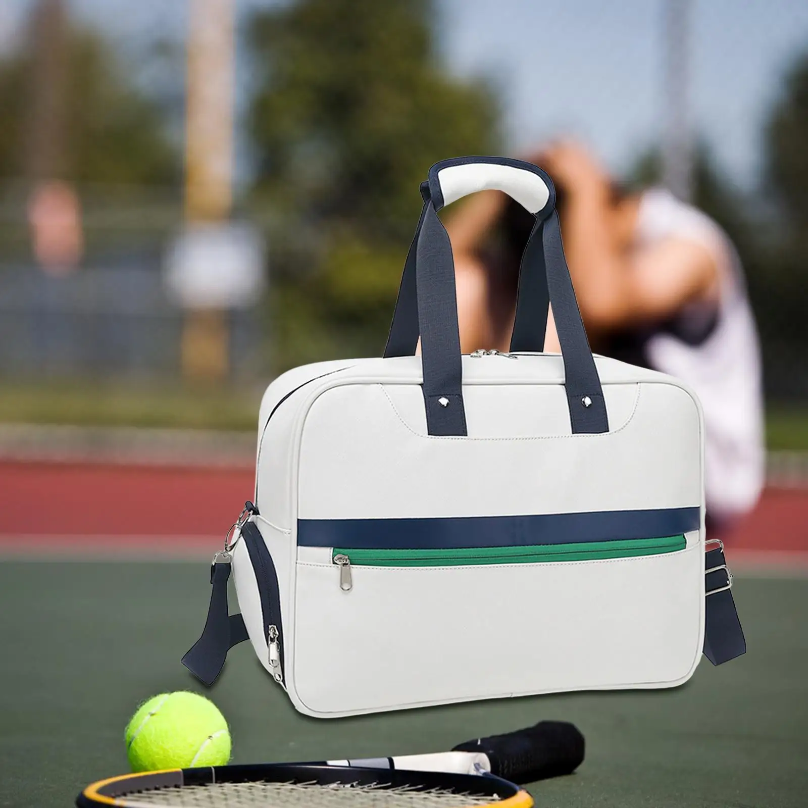 Tennis Tote Bag Pickleball Bag Sport Bag Large Capacity Tennis Racquet Bag Crossbody Bag for Badminton Racquet Gym Women Men