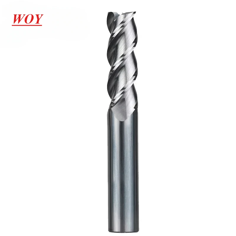 WOY HRC50 carbide end mill Tool by Aluminum CNC Maching 3 Blade Endmills Top Milling cutter Wood Milling Cutter