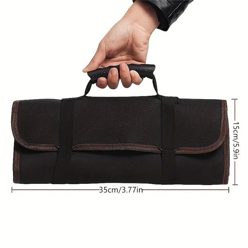 22 Pockets Oxford Canvas Folding Wrench Roll Storage Tools Waterproof Hand Roller