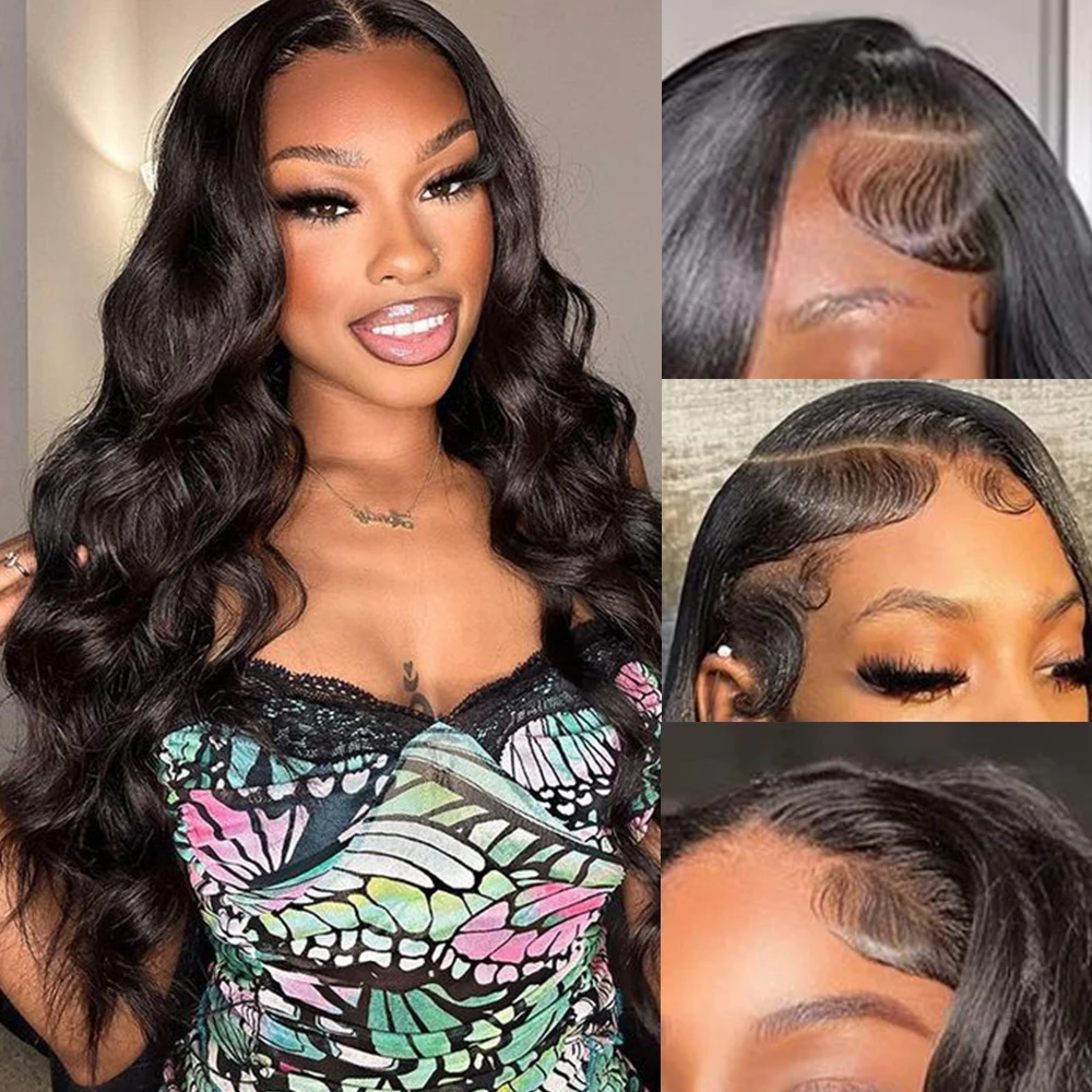 

Alibele Wholesale 13x4 Body Wave Transparent Lace Frontal Wig Human Hair Wigs Pre Plucked Lace Front Wigs Easy Install For Women