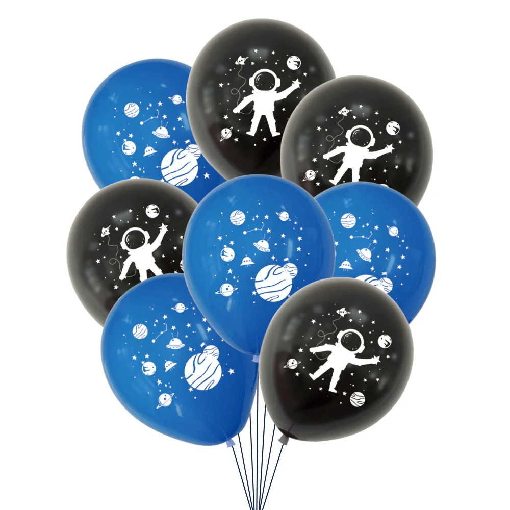 12 Stücke Rakete Astronaut Latex Ballons 12 Zoll Weltraum Thema Kinder Geburtstag Party Dekorationen Globos