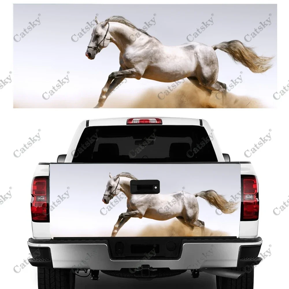 

Running Gallant Horse Animal Car Tail Trunk Protect Vinly Wrap Sticker Hood Decoration Engine Cover for SUV Off-road Pickup