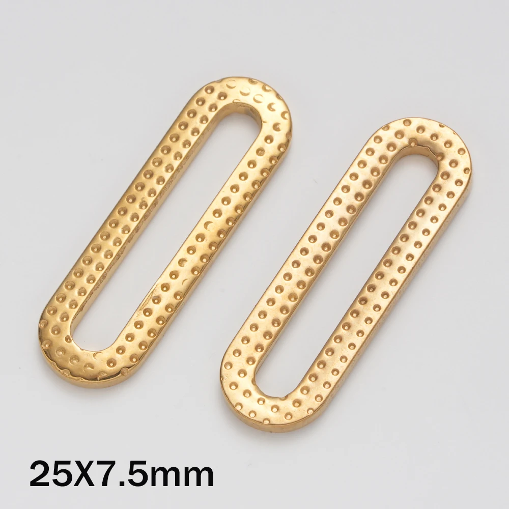 10Pcs Stainless Steel Rectangle Frame Charms Pendants For Earrings Connectors DIY Charms For Jewelry Making Supplies Components