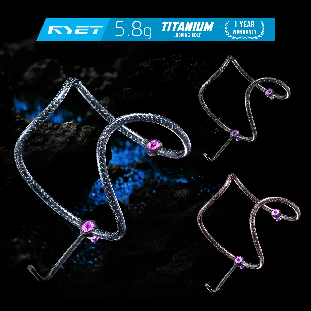 

RYET Handcrafted Bike Bottle Cage 5.8g/8.2g Ultralight Carbon Fiber Bicycle Bottle Holder with Titanium Bolt Bike Accessories