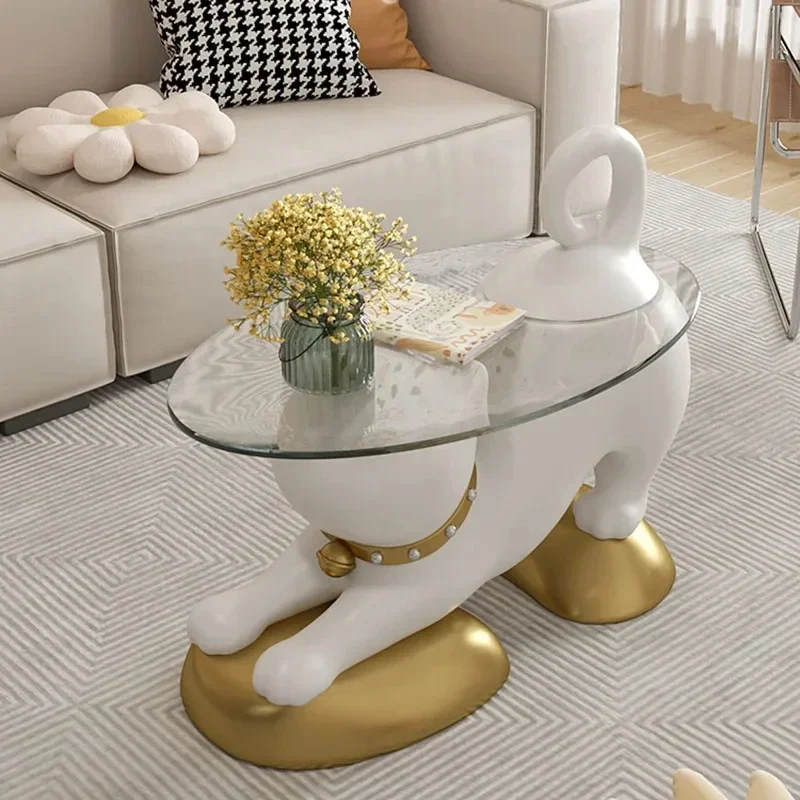 

Minimalist Luxury Coffee Tables Small Cute Simple Korea Side Table Glass Aesthetic Round Table Basse De Salon Home Furniture