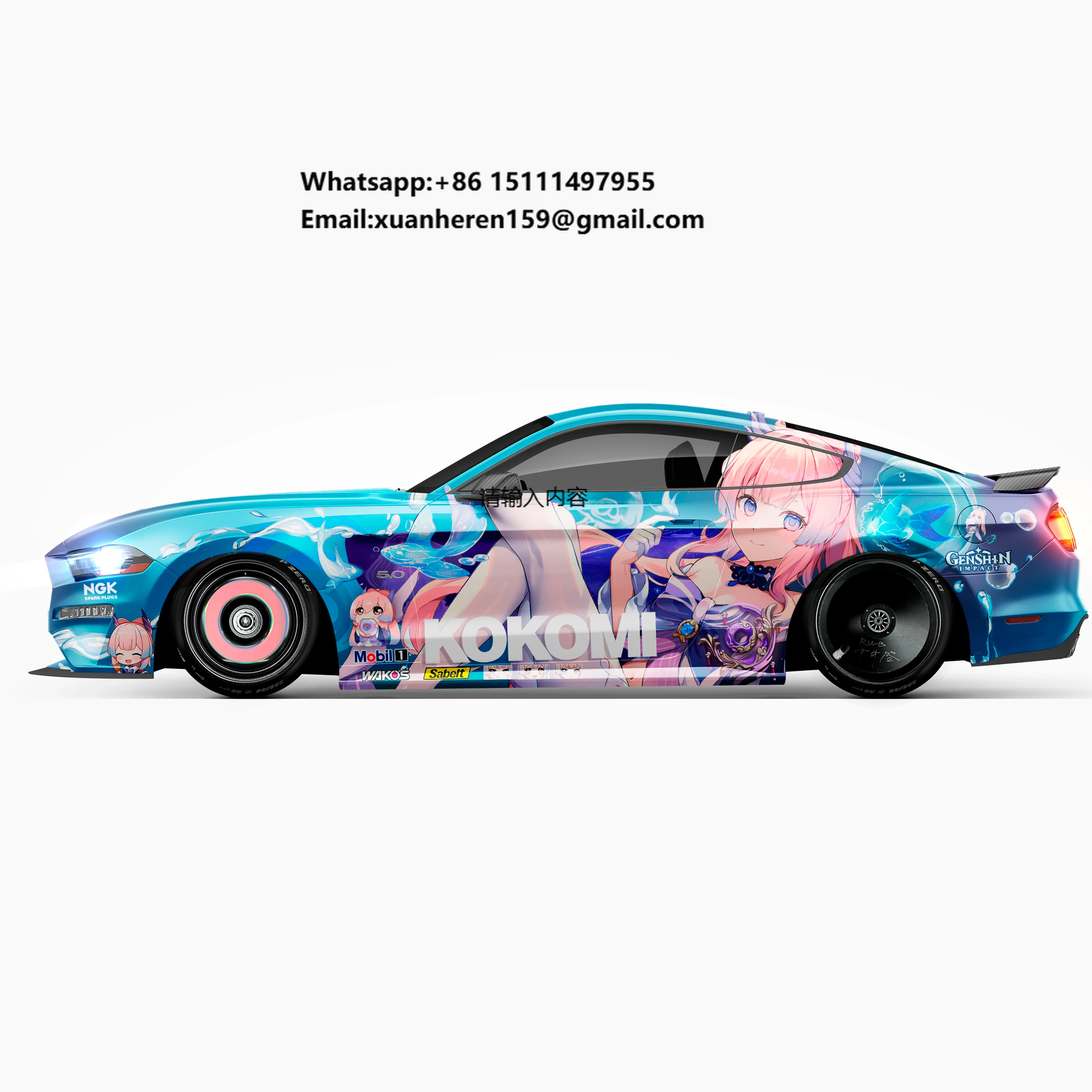

Wholesale Genshin Impact Itasha 05 Anime Girl Car Side Wrap Full Color Graphics Vinyl Livery Decal JDM Sticker Fit with Any Cars