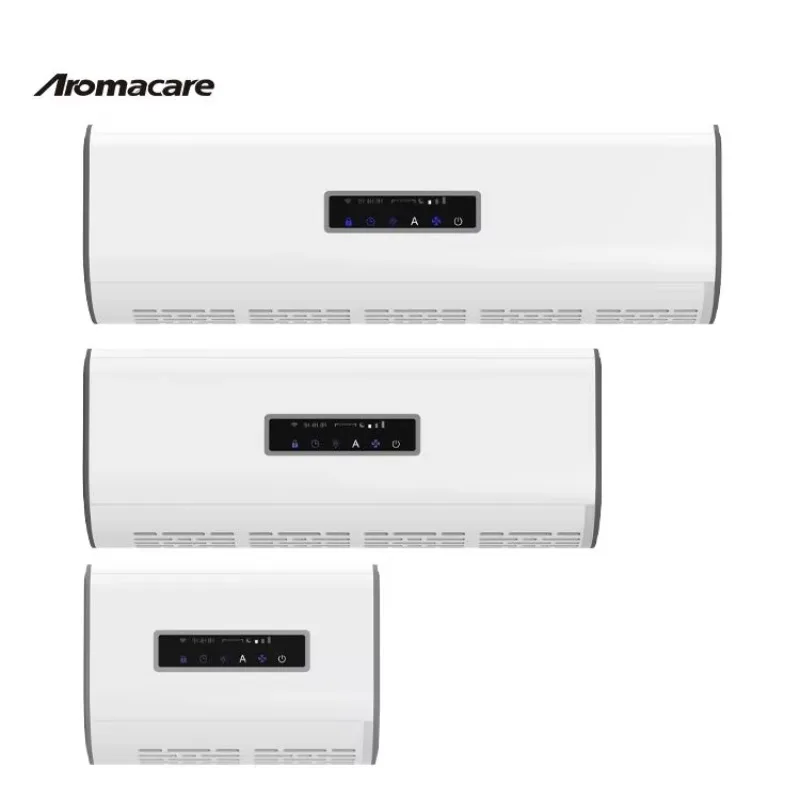 فلتر تنقية الغسيل الصغير للحمام، منقي هواء مثبت على الحائط مع شاشة تعمل باللمس