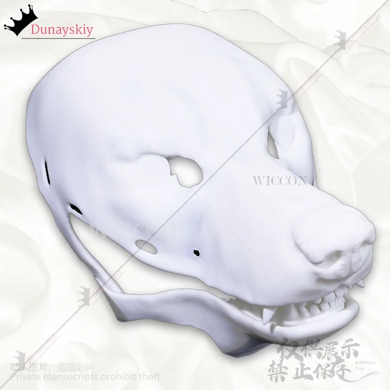 Anime Furry Cosplay Dog Kigurumi Base Beast Skull Mask 3d Printing For Halloween Christmas Party Furrysuit Woman Man Customized