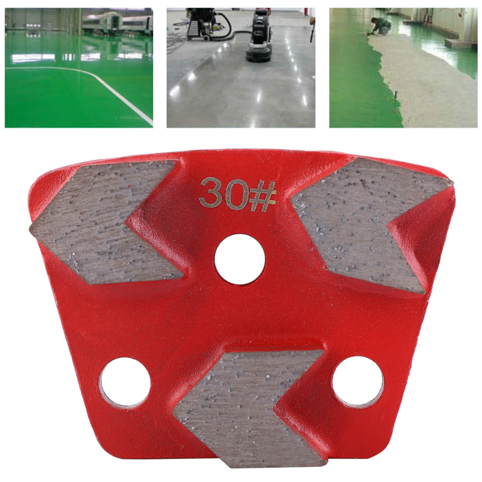 Floor Scraper Trapezoid  Grinding Trapezoid  Floor Grinding Pad Disc #30 Grit Metal  Scraper