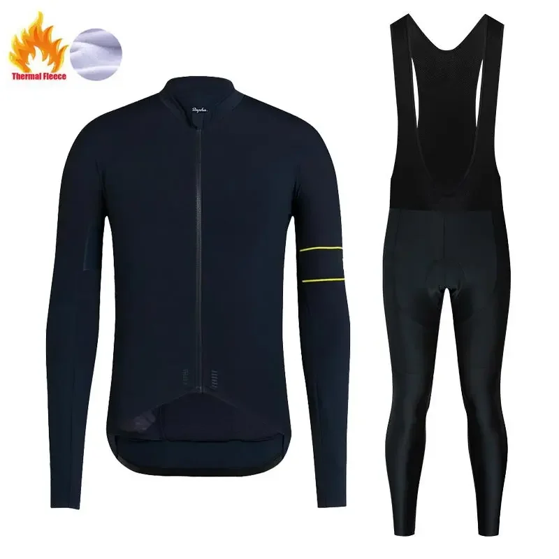 Pro Team High Quaility Cycling Jersey Top Winter Thermal Fleece Long Sleeve Racing Cycling Clothing Outdoor Sport Classic Stripe