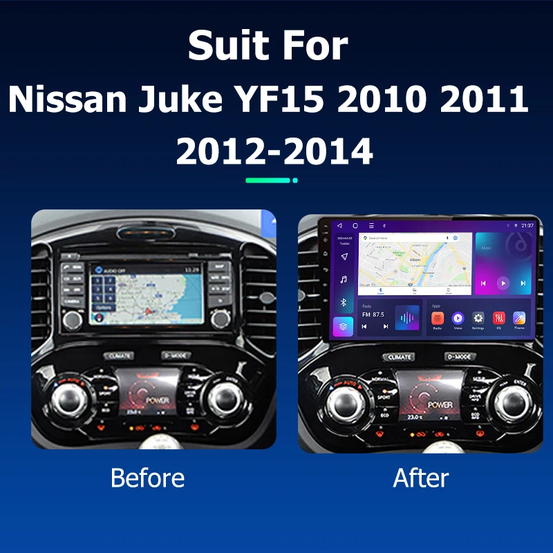 Android Car Radio GPS Navigation Multimedia Video Player for Nissan Juke YF15 2010-2014 20 Stereo Tape Recorder Screen Head Unit