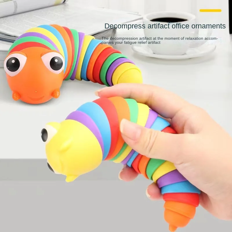 Rainbow Caterpillar Toy for Children, Stress Relief Toy, Fun Party Favor