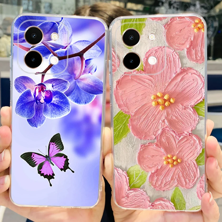 For Vivo Y28 4G Case V2352 Cute Painted Cover Soft Silicone TPU Phone Case For Vivo Y28 Y 28 VivoY28 4G Fundas 6.68\'\' Coque Capa