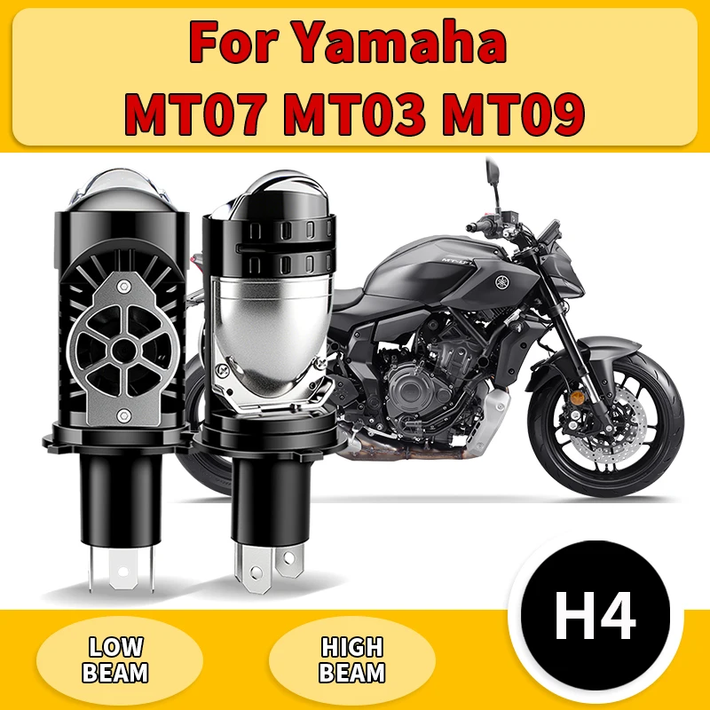

1PC/2PCS 10000LM H4 Projector Lens LED Motorcycle Headlight HB2 9003 Hi/Lo Beam Bulbs For Yamaha MT07 MT03 MT09 Plug&Play 6000K