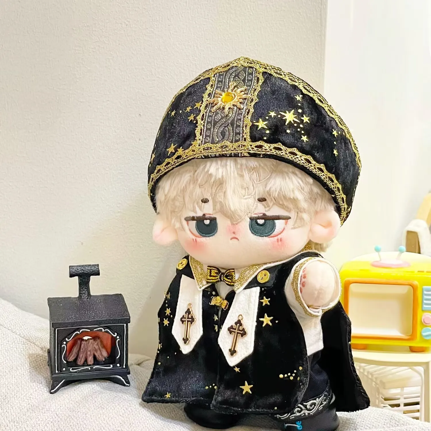 ملابس دمى قطنية 20 سنتيمتر ، ملابس أطفال 20 سنتيمتر ، نماذج ذكر ، دمى على شكل نجمة ، جسم سمين عادي ، ملابس دمى الكاهن
