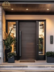 Sixinalu Entrance Doors 1.5x2.2M Wood Grain Pivot Front Exterior Entry Door Aluminum Glass Interior Door Panel Home Decor Custom