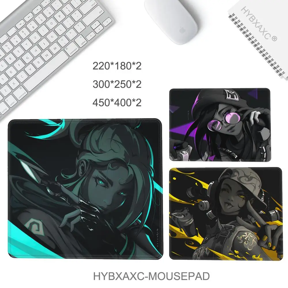 

Valorants Game Character Mousepad XS HD Printing Computer Small Size Locking Edge Non-slip Table Pad 40x45cm Keyboard PC Carpet