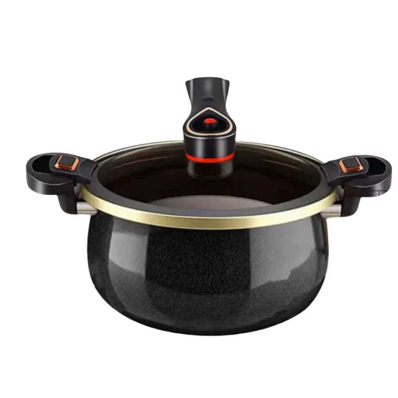 

Multi Functional Pressure Cooker with Enamel Coating Suitable Stewing Braising Non Stick Anti Explosion Micro Pressure Cooker