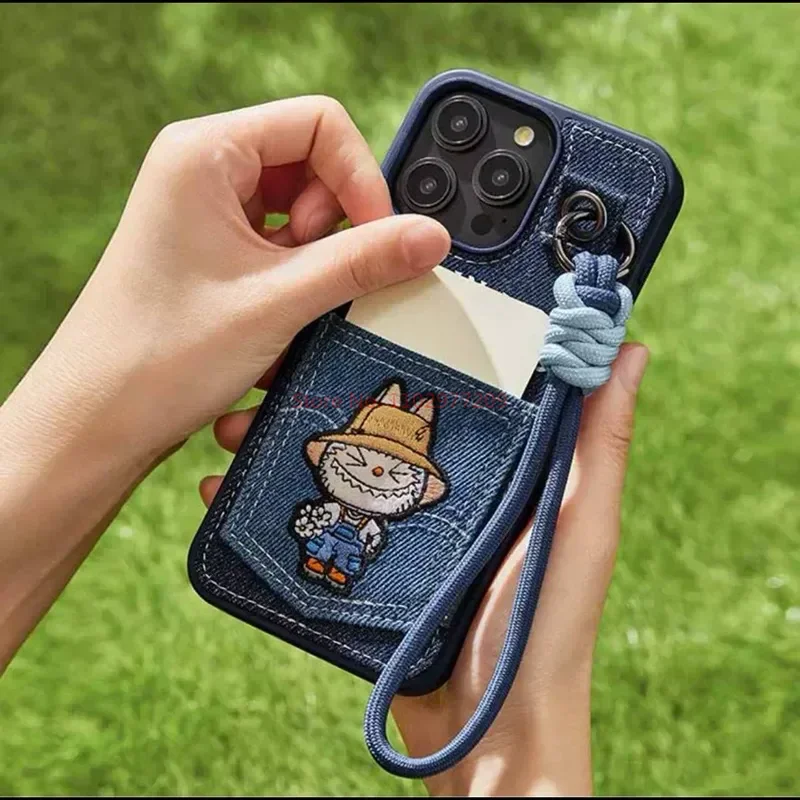 Original Cute Labubu Series Phone Case For Iphone14 Promax Iphone15promax Case Action Figures Periphery Toys Surprise Gift