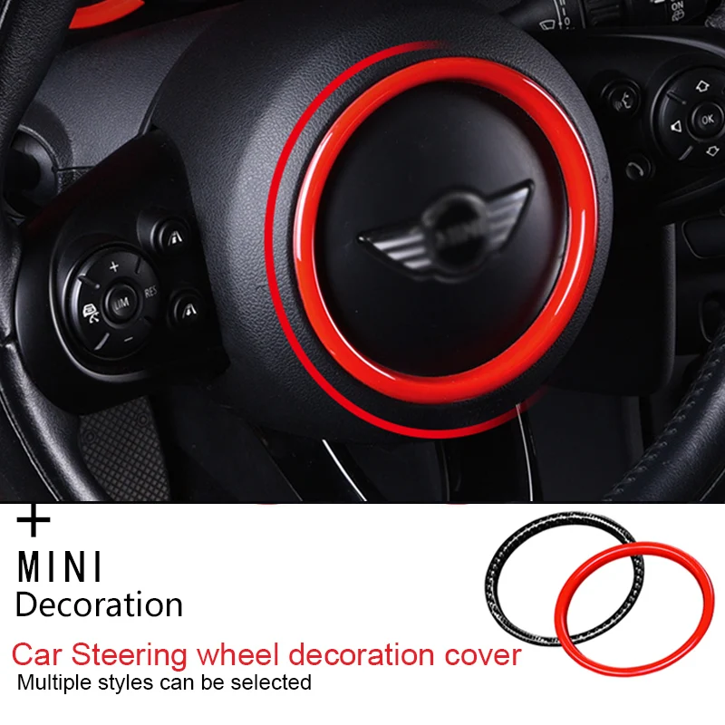 

Car Steering wheel decoration cover sticker For M 1 Coope r S F 54 F 55 F 56 F 57 F60 J C W Car interior decoration Accessories