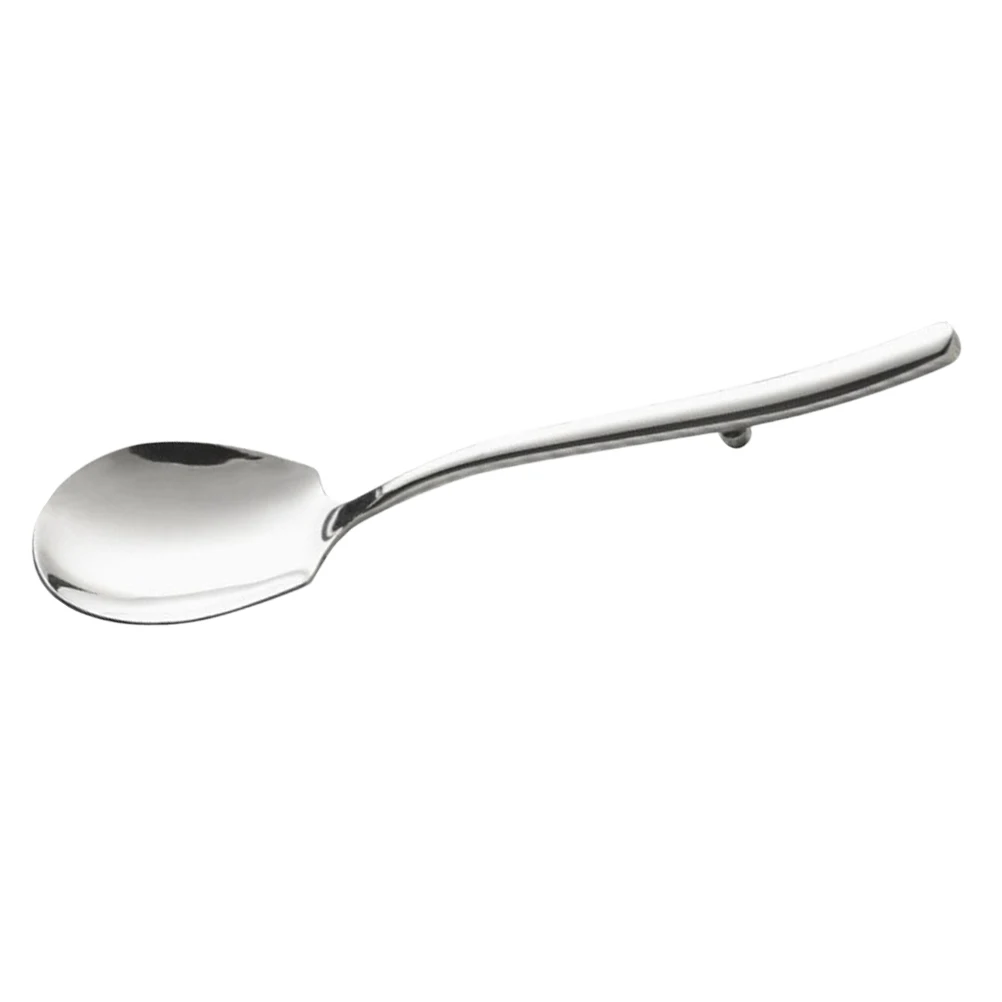 

Large Capacity Stainless Steel Serving Spoon Heavy Duty Soup Buffet Utensil For Home Restaurant Hotel Deepened Design Nonslip