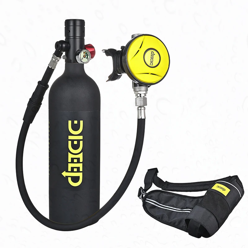 1L Mini Scuba Diving Tank Oxygen Cylinder Underwater Diving Tank Equipment Dive Cylinder W/ Adapter & Storage Bag Equipment