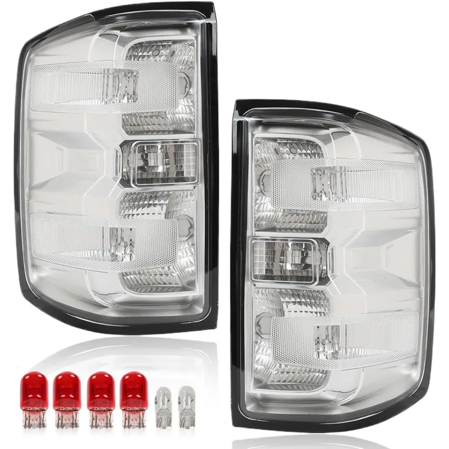 

Tail Light Lamp Compatible With 20162019 Chevy Silverado 1500 2500 HD and GMC Sierra 3500 HD Clear Lens Rear Assembly for Enhan
