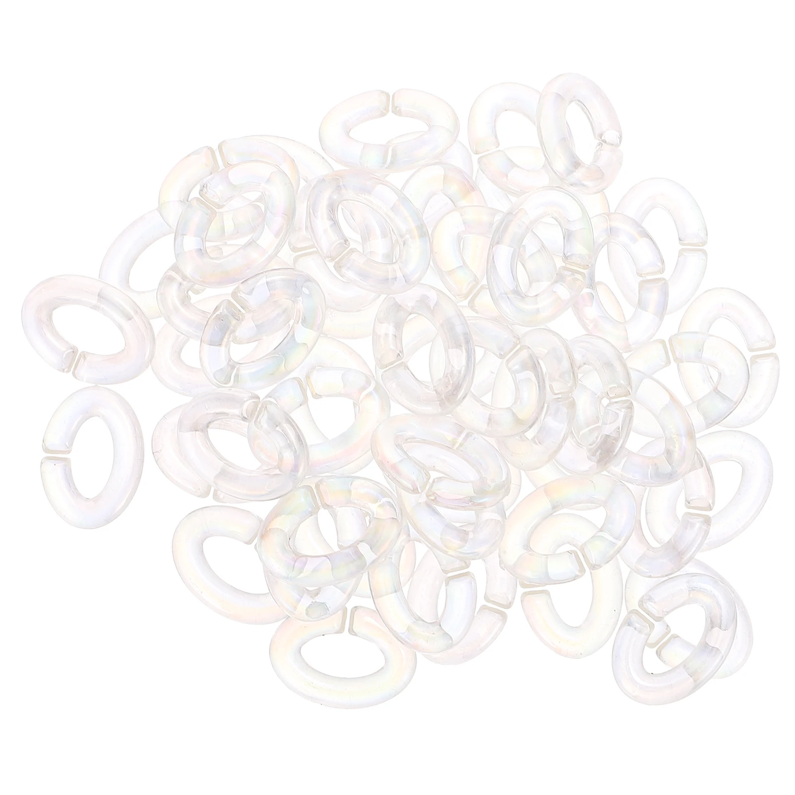 

50 Pcs Buckle Acrylic Linking Rings Lightweight Durable Jewelry Making Bracelet Connector DIY Supplies Safe Material