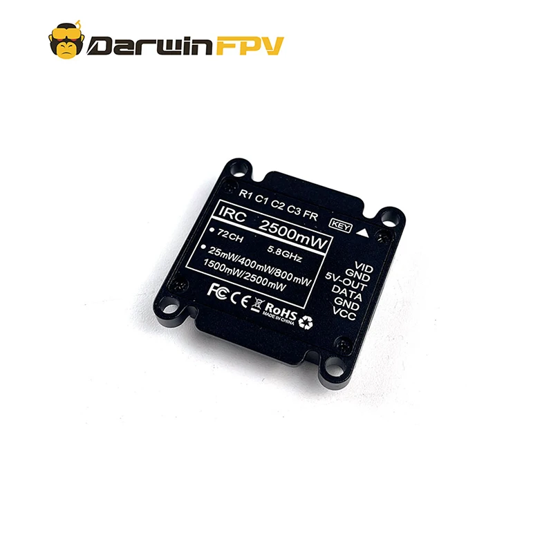 DarwinFPV 5.8G 2.5W VTX Video Transmitter MMCX Antenna Connector Pitmode 25mW 400mW 800mW 1.5W 2.5W for FPV Long Range Drone