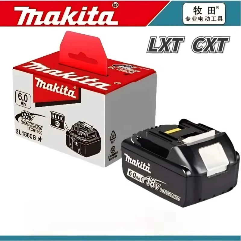 100% oryginalny akumulator Makita 18V 5.0Ah do elektronarzędzi, 18V wymienny akumulator litowo-jonowy LED, Lxt Bl1860B Bl1860Bl1850 Bl1830