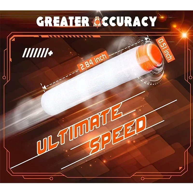 

FWhite однотонные пули с круглой головкой 7,2 см для бластеров серии N-strike Elite, пена EVA, сменные дротики, детские игрушечные пистолеты, аксессуары